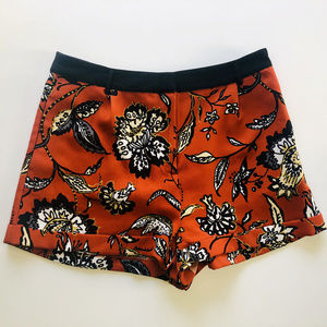 Topshop high waisted shorts - orange floral